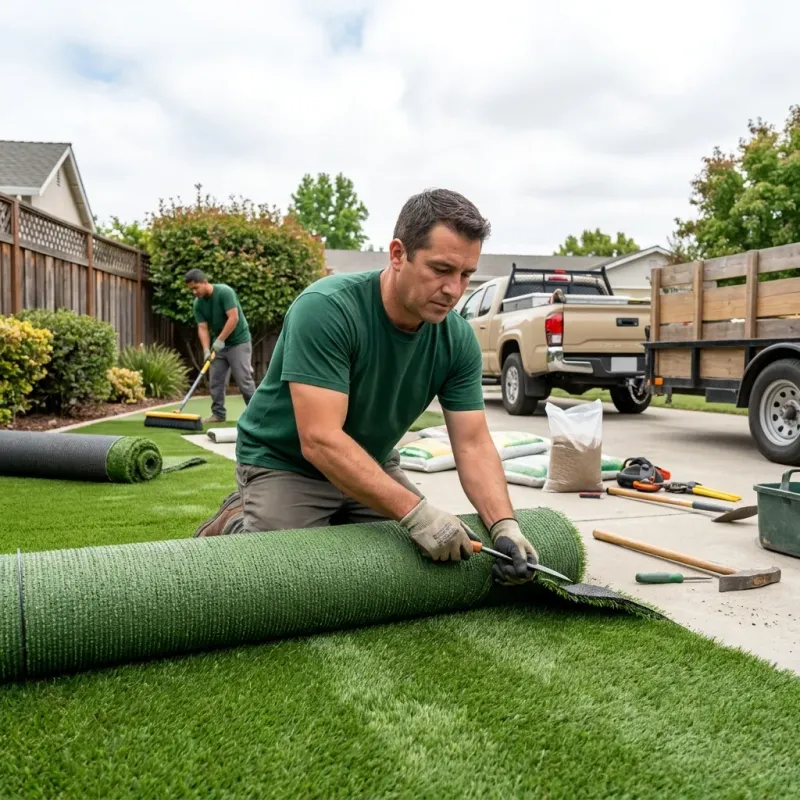 Artificial Turf Installation project example by Landscapify Vancouver