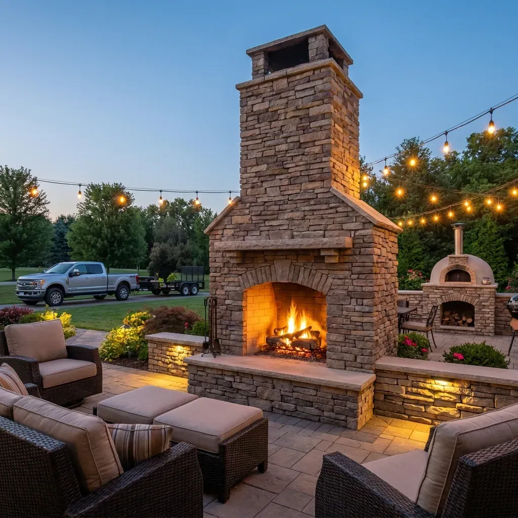 Outdoor Fireplaces project portfolio — Landscapify Vancouver landscaping