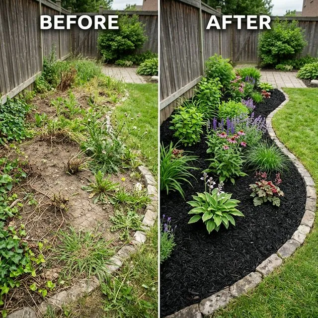 Organic Mulch Installation project portfolio — Landscapify Vancouver landscaping