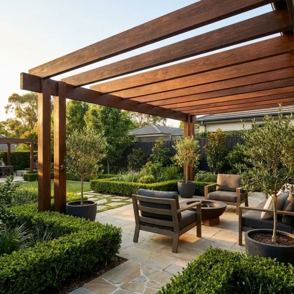 Cedar Pergola project by Landscapify near UBC