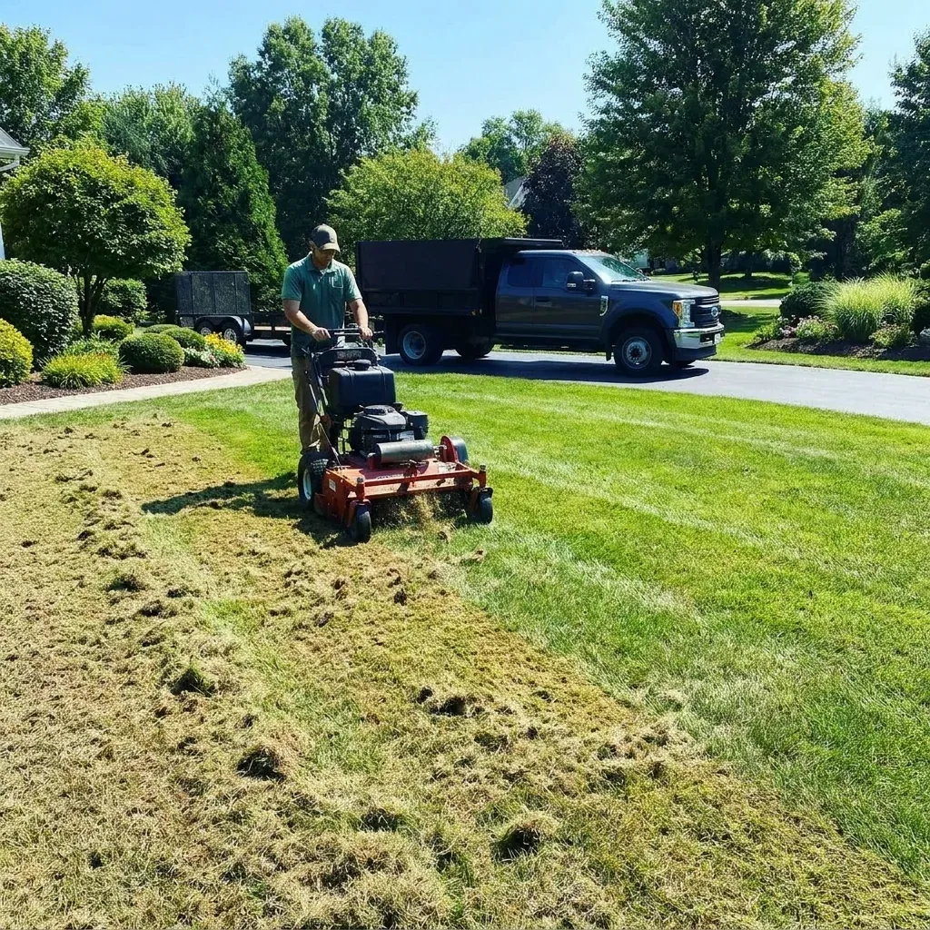 Power Raking (Dethatching) project portfolio — Landscapify Vancouver landscaping