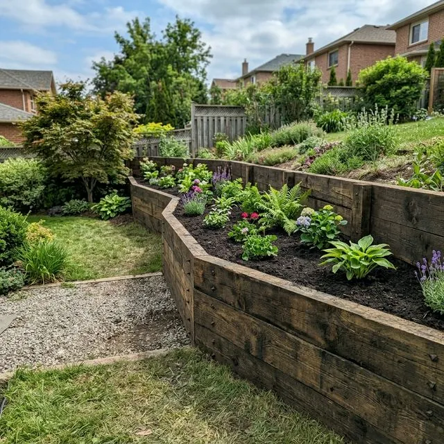 Timber Retaining Walls project portfolio — Landscapify Vancouver landscaping