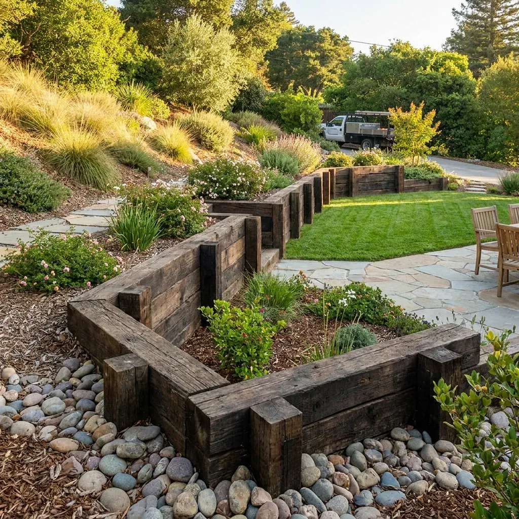 Timber Retaining Walls project portfolio — Landscapify Vancouver landscaping