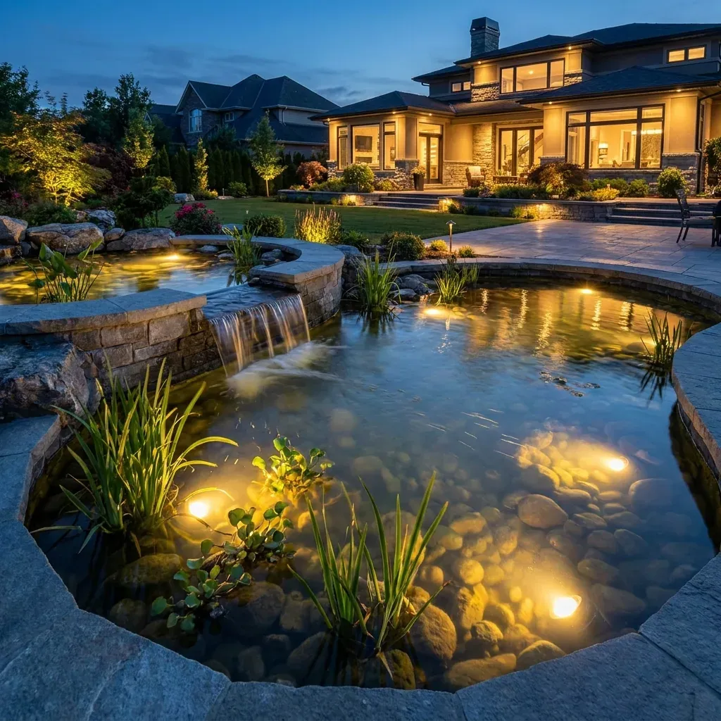 Underwater Lighting project portfolio — Landscapify Vancouver landscaping