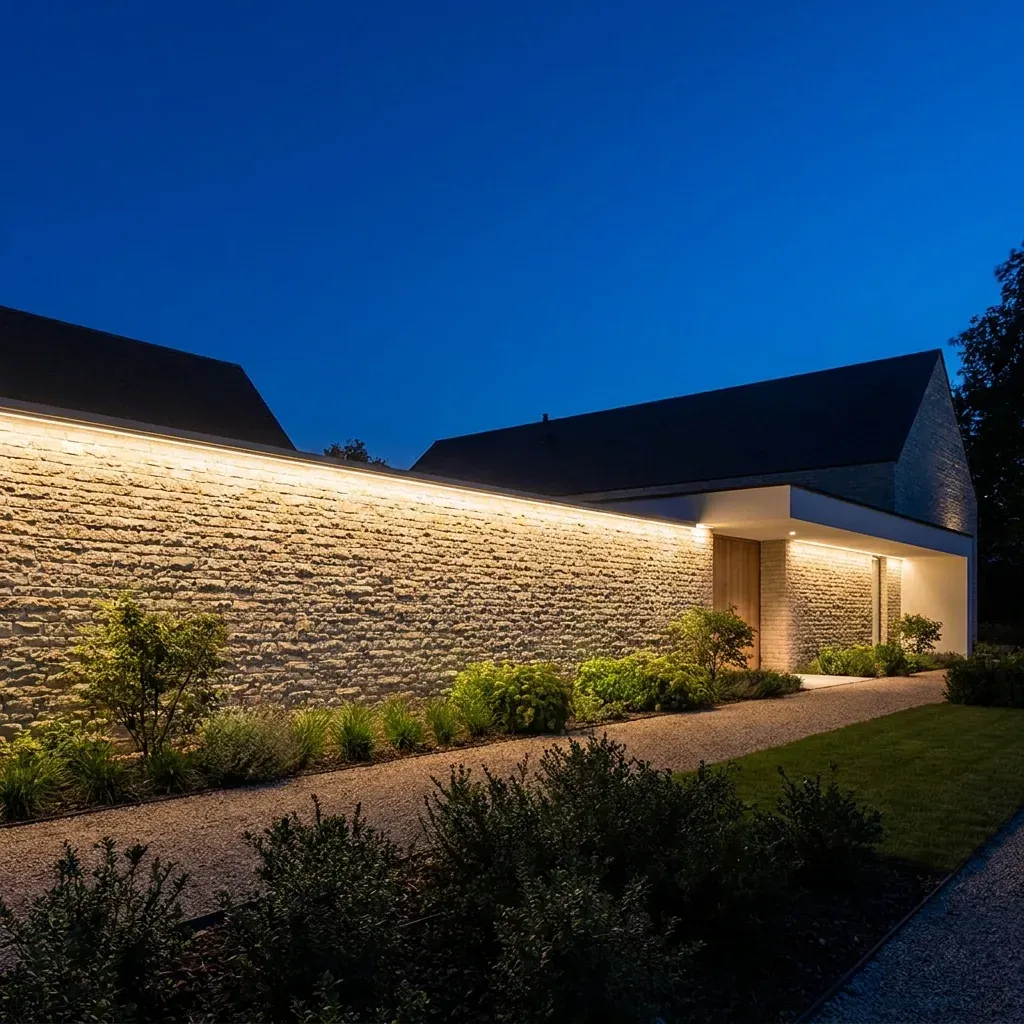 Wall-Wash Lighting project portfolio — Landscapify Vancouver landscaping