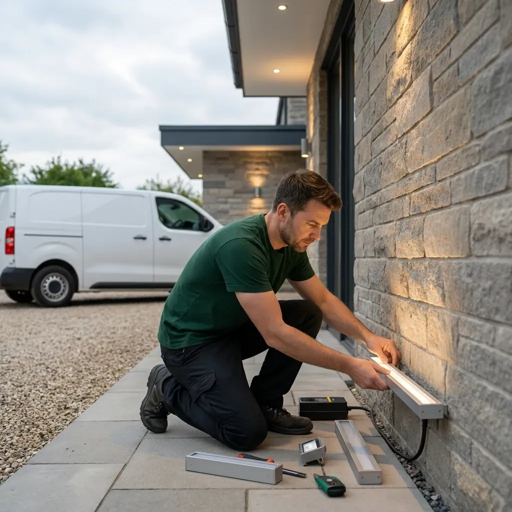 Wall-Wash Lighting project portfolio — Landscapify Vancouver landscaping