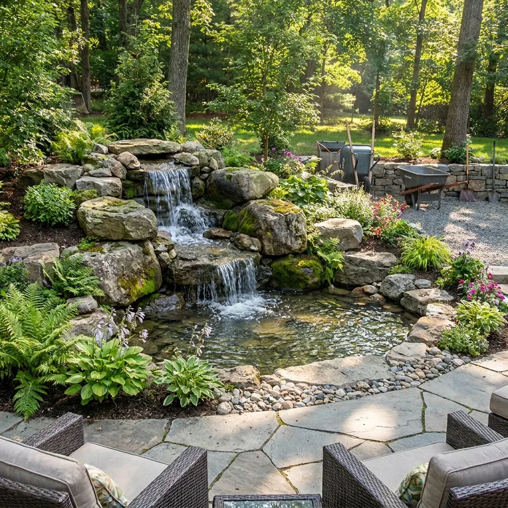 Custom Waterfalls project portfolio — Landscapify Vancouver landscaping