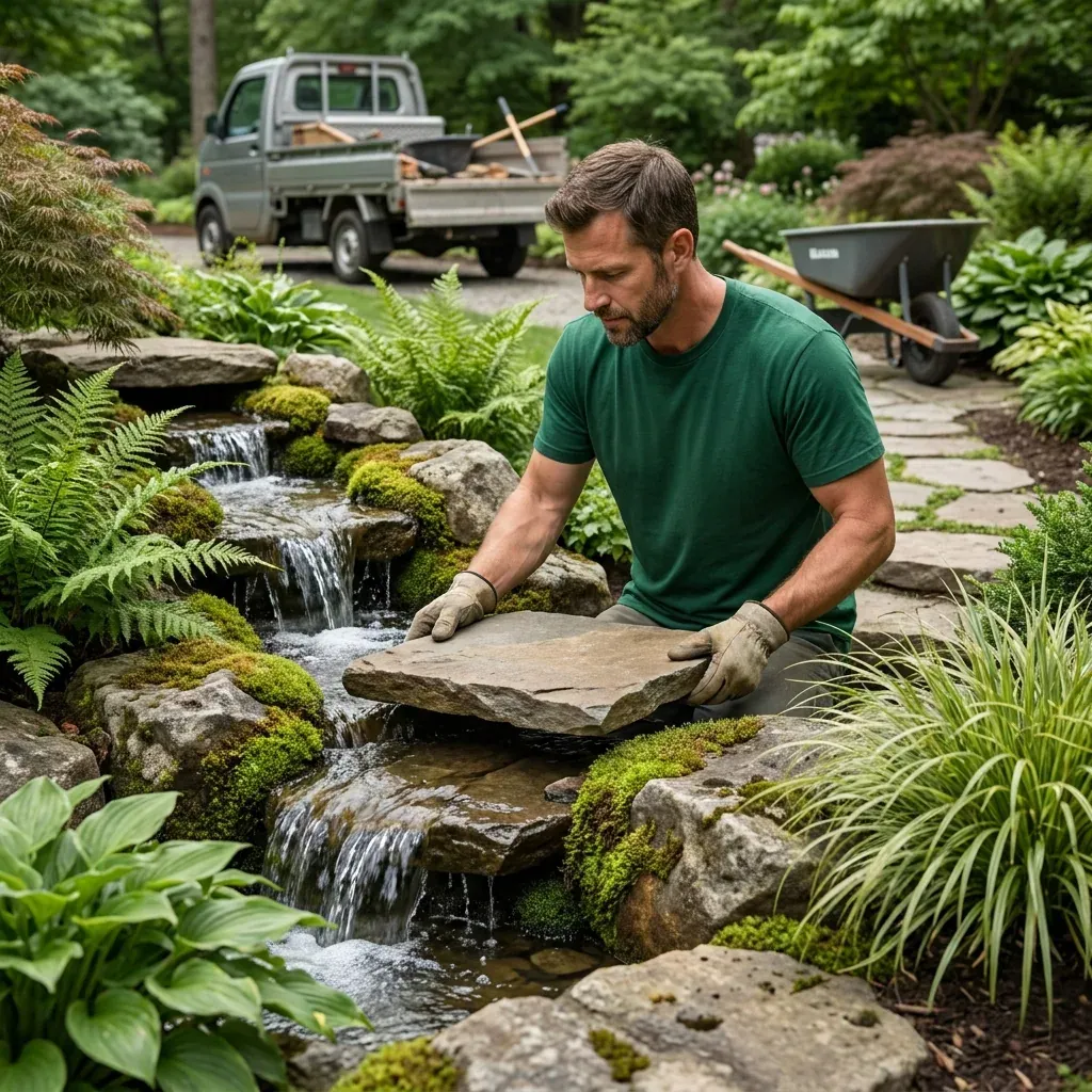 Custom Waterfalls project portfolio — Landscapify Vancouver landscaping